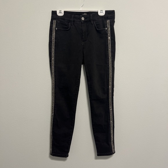 Tommy Bahama Denim Indigo Sparkle Tux High‎ Rise Ankle Black Wash - Picture 1 of 7